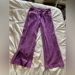 Purple baggy flare jean size medium